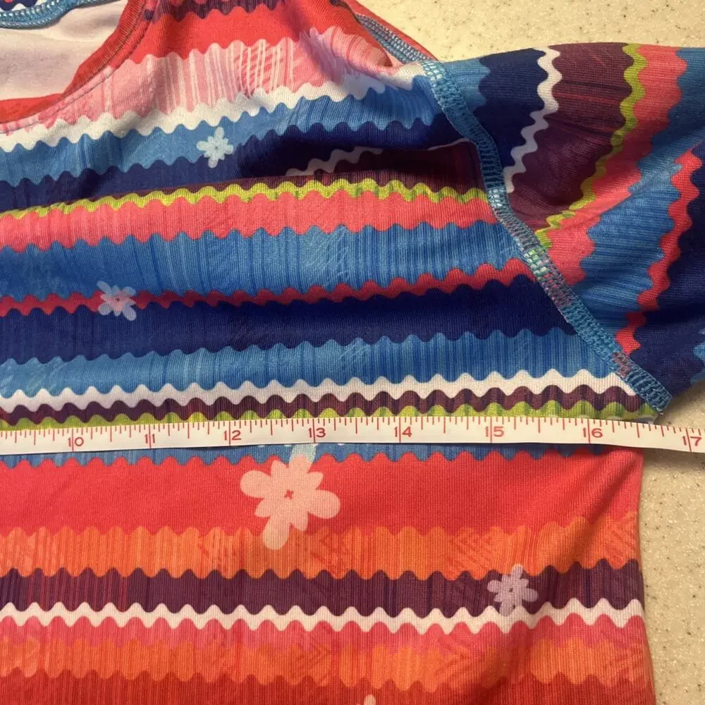 Obermeyer Youth Large Pullover Base Layer Striped Wicking Ski Shirt Comfort Vaca
